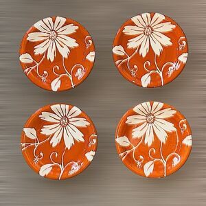 Mesa Home Products Floral Salad/Dessert Dishes Set of Four